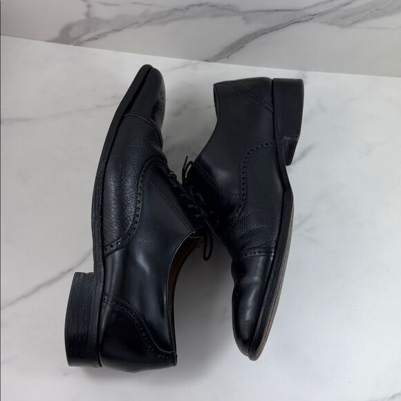 Mezlan Tyson Black Leather Cap Toe Oxford Lace Up Dress Shoes Mens 8.5 W main image 11